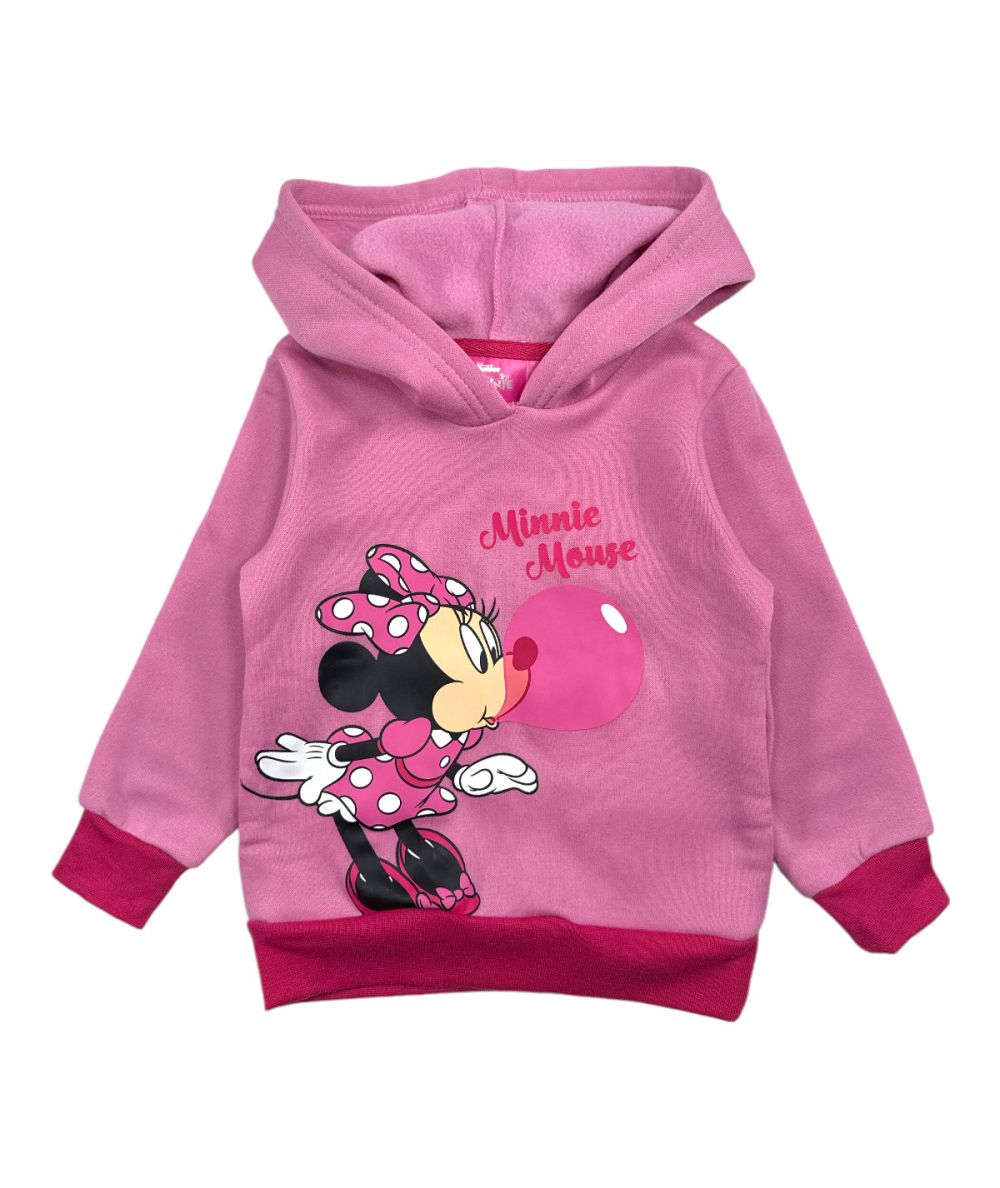 sweat à capuche minnie rose
