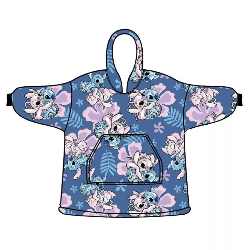 Couverture polaire en peluche à enfiler, poncho  stitch