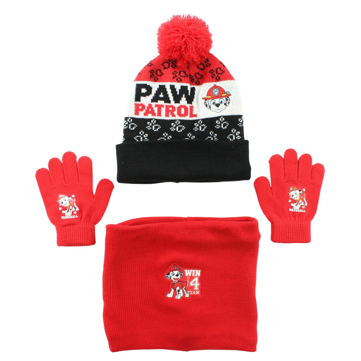 gants bonnet cache-cou pat patrouille